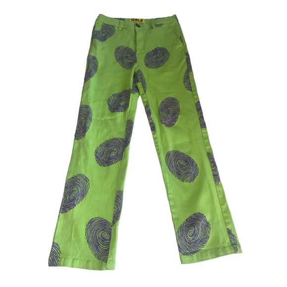 Golf Wang Other - Golf wang  fingerprint lime green Tyler the creator straight leg  30 indie pants